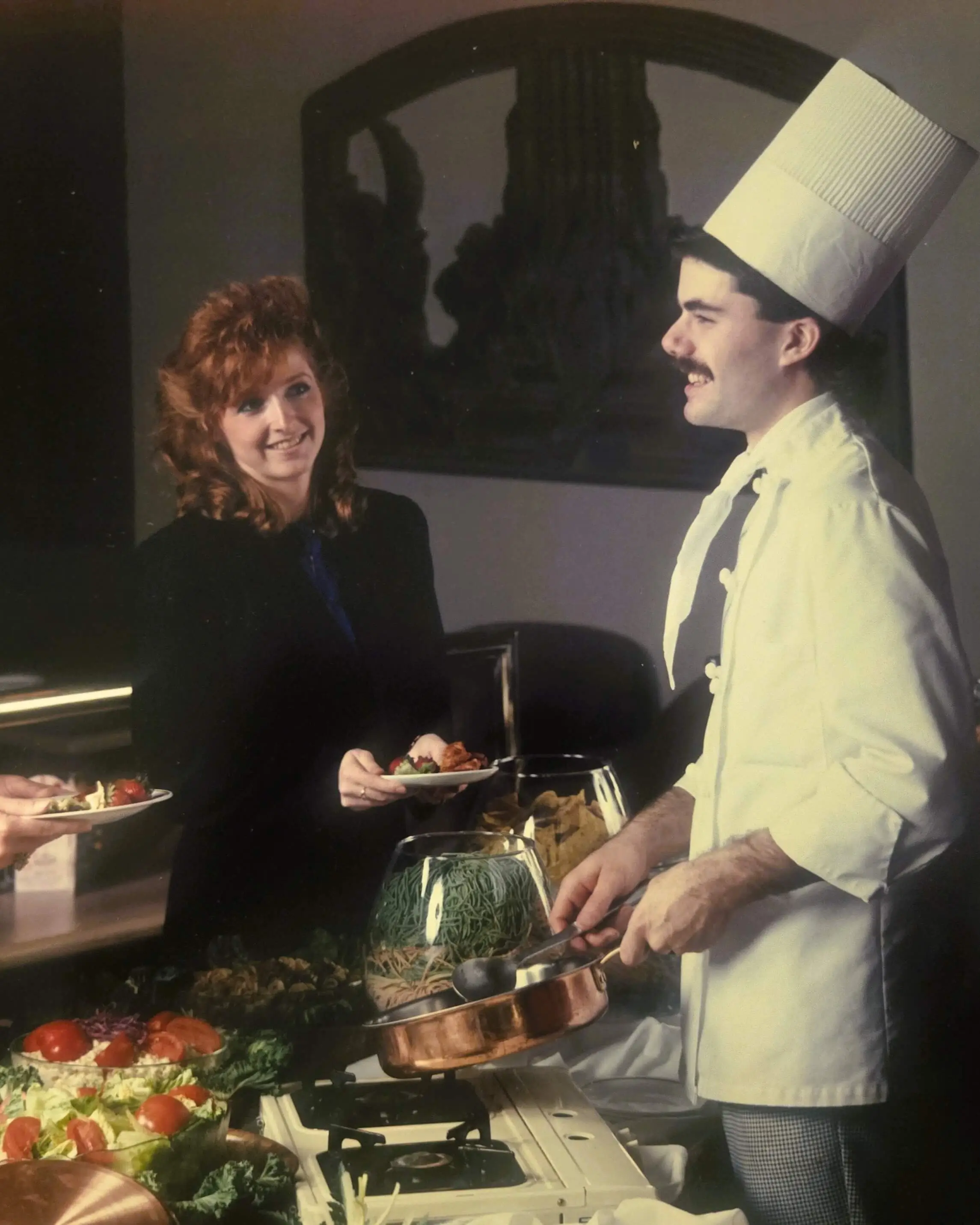 Erik Benjaminson in the kitchen during his classical chef apprenticeship