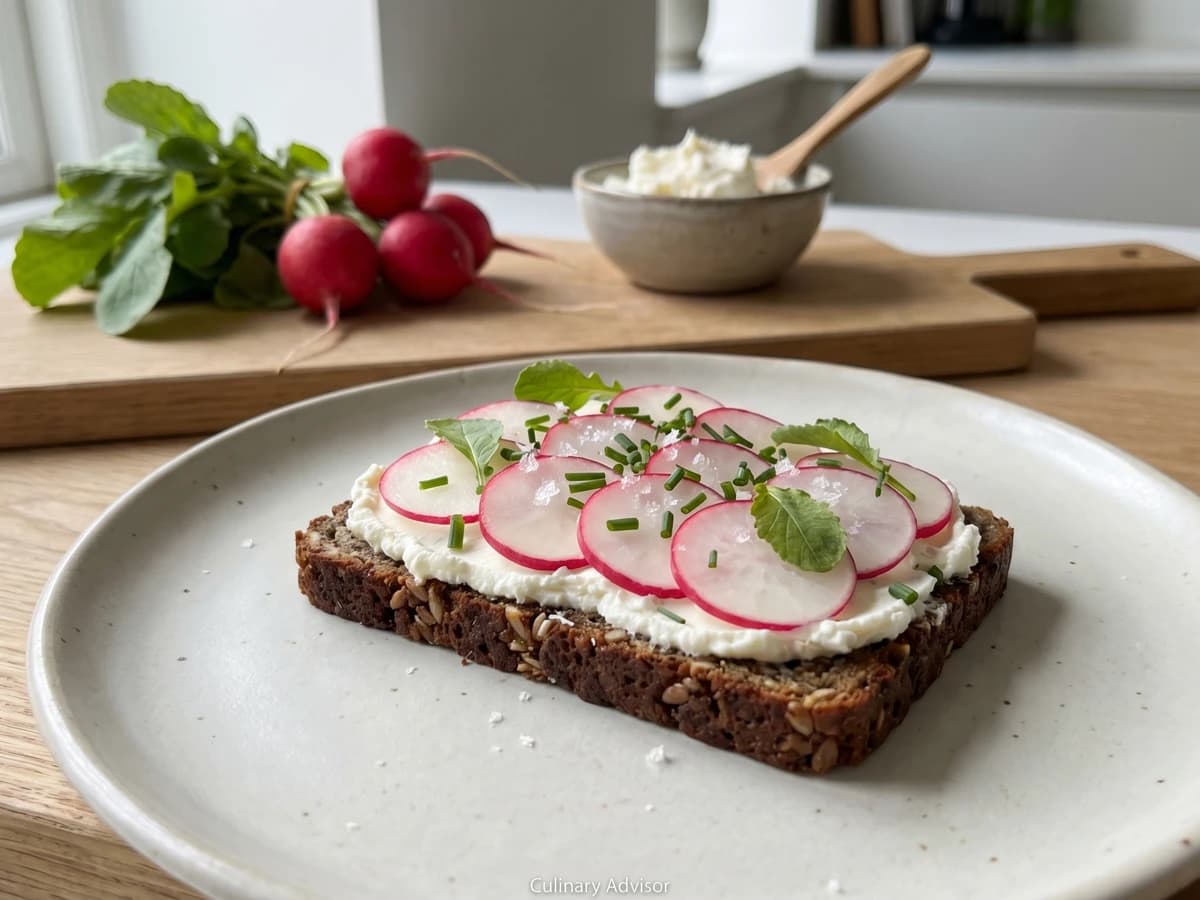 Rygeostmad med Radiser og Purlog - Chef Freja