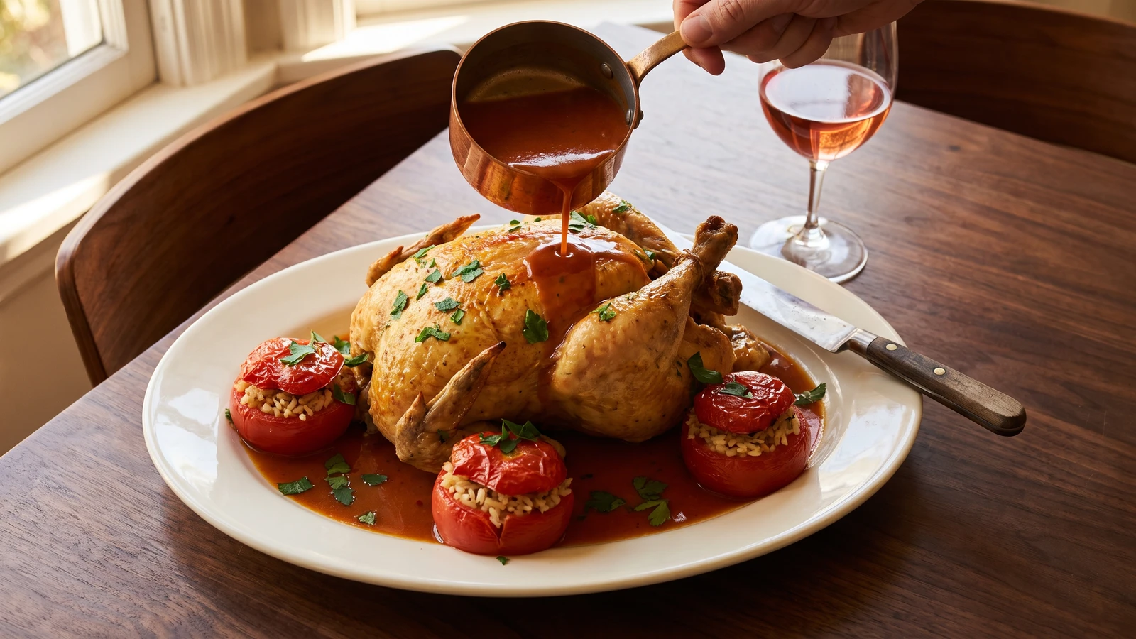 Poularde à la Portugaise
