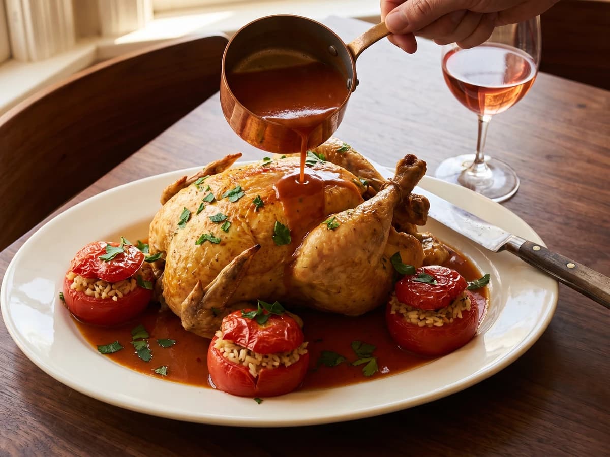 Poularde à la Portugaise - Chef Juliette
