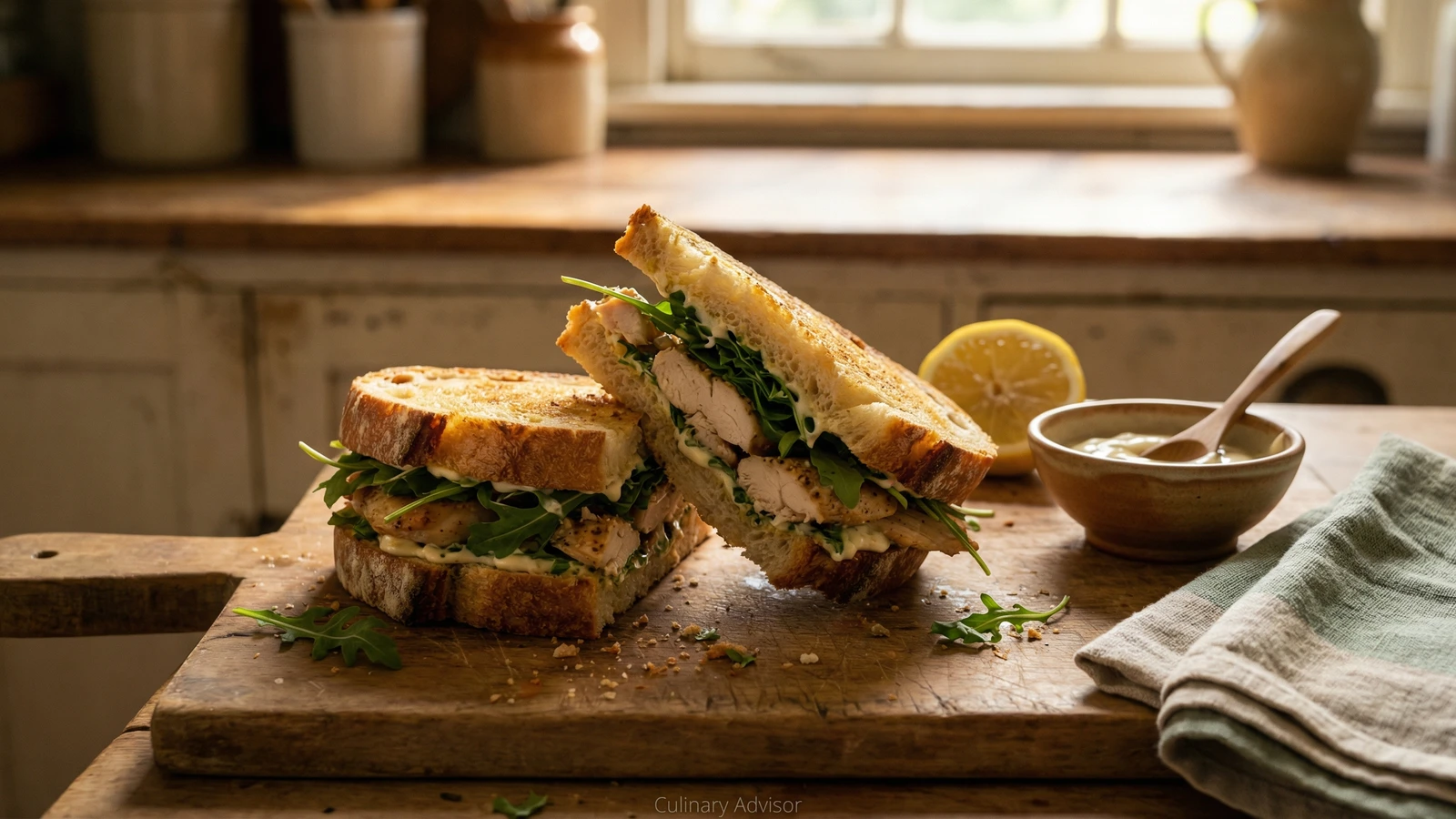 Roasted Chicken Sandwich with Aioli