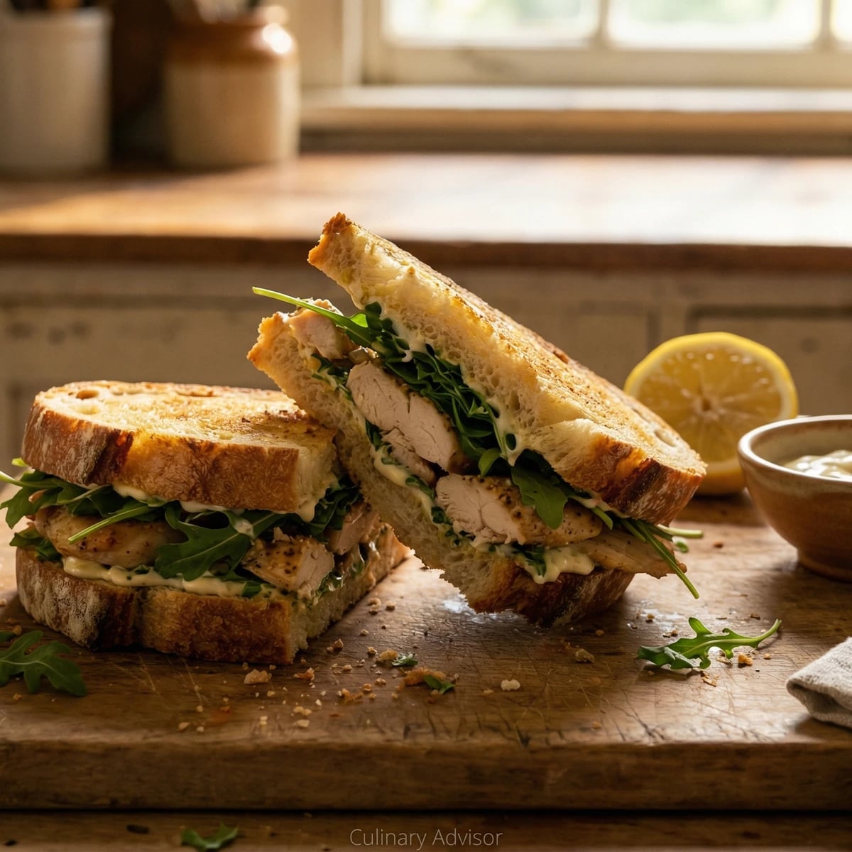 Roasted Chicken Sandwich with Aioli