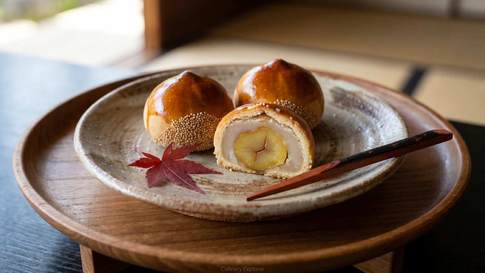 Baked Chestnut Manjū (栗饅頭, Kuri Manjū)