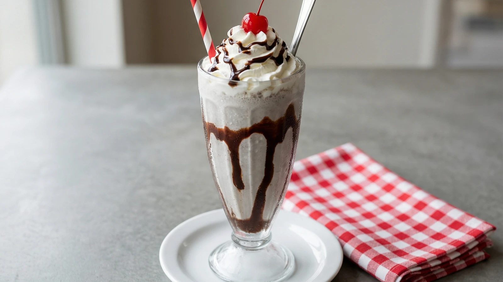 Classic Black and White Milkshake