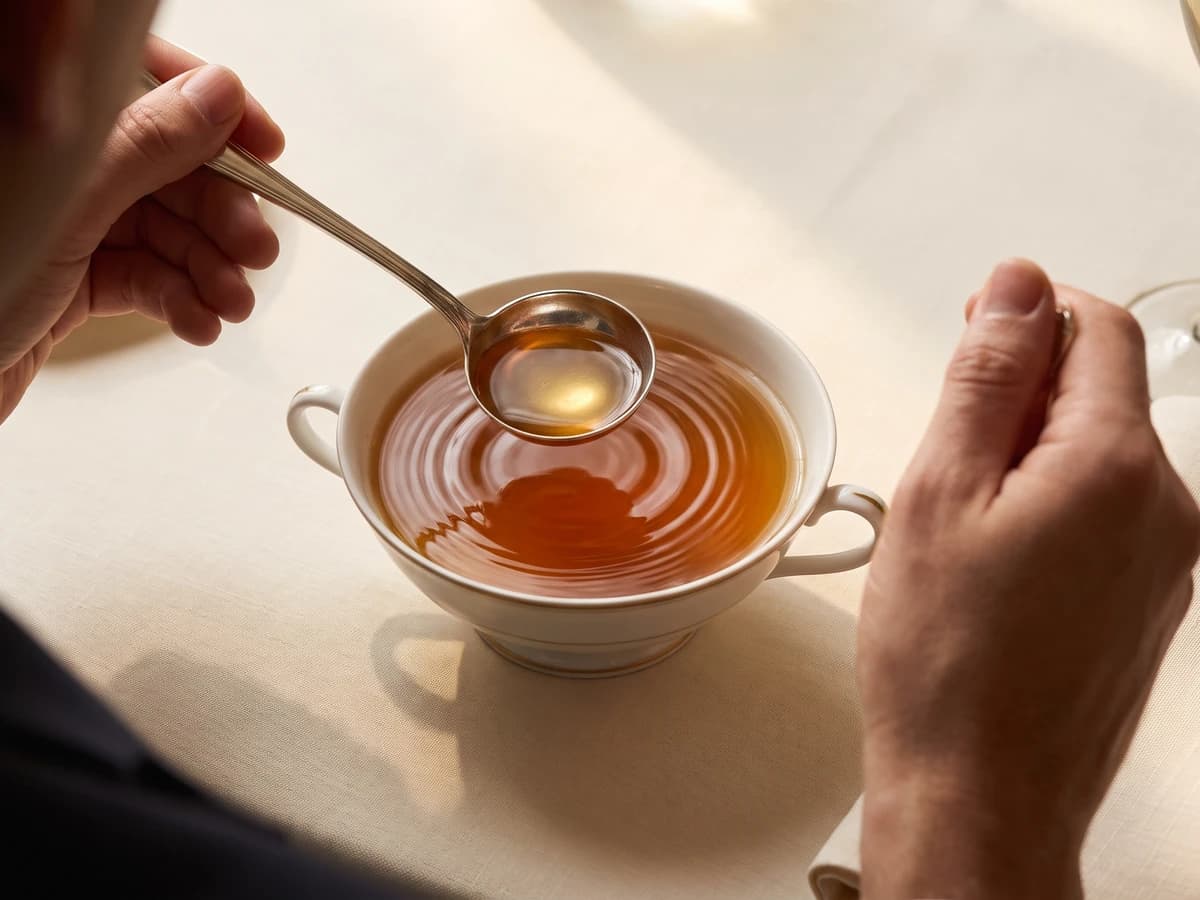 Consommé à l’Essence de Cailles - Chef Juliette