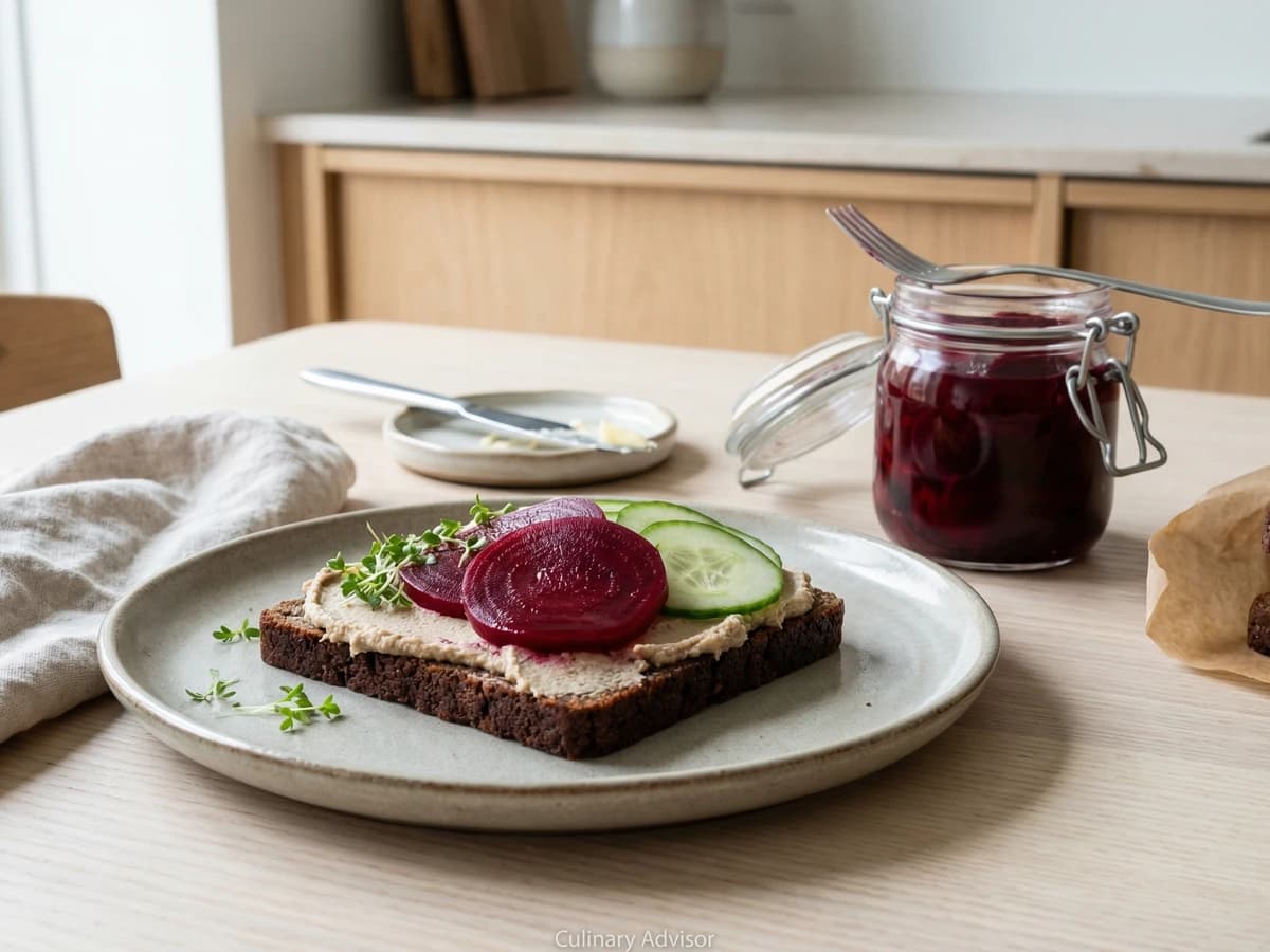 Leverpostejmad med Syltede Rodbeder - Chef Freja