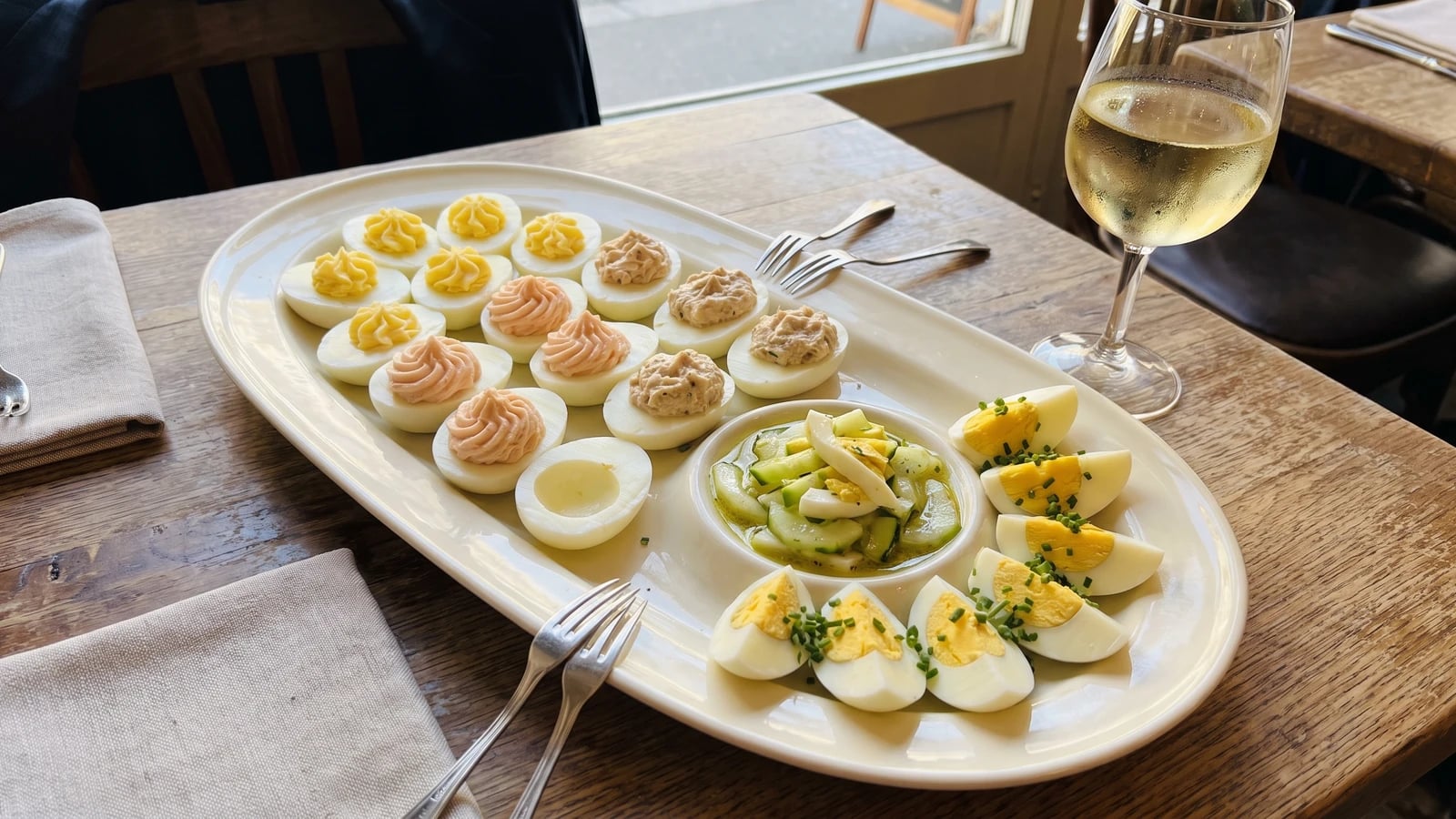 Various Hard-boiled Eggs
