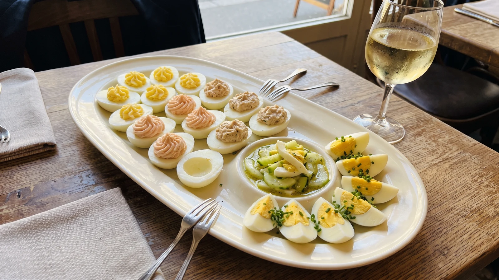 Various Hard-boiled Eggs