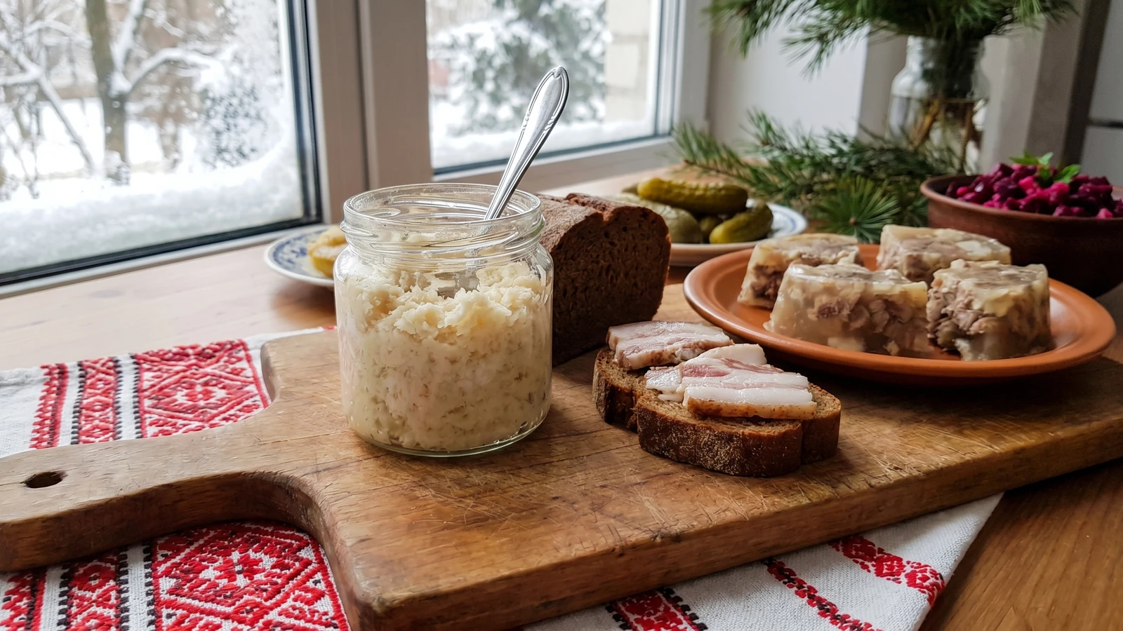 Khrin (хрін, prepared horseradish)