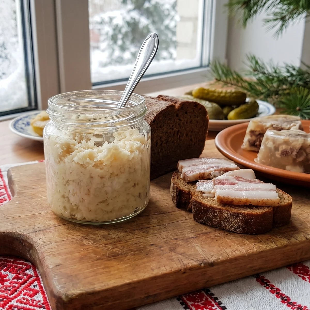 Khrin (хрін, prepared horseradish)