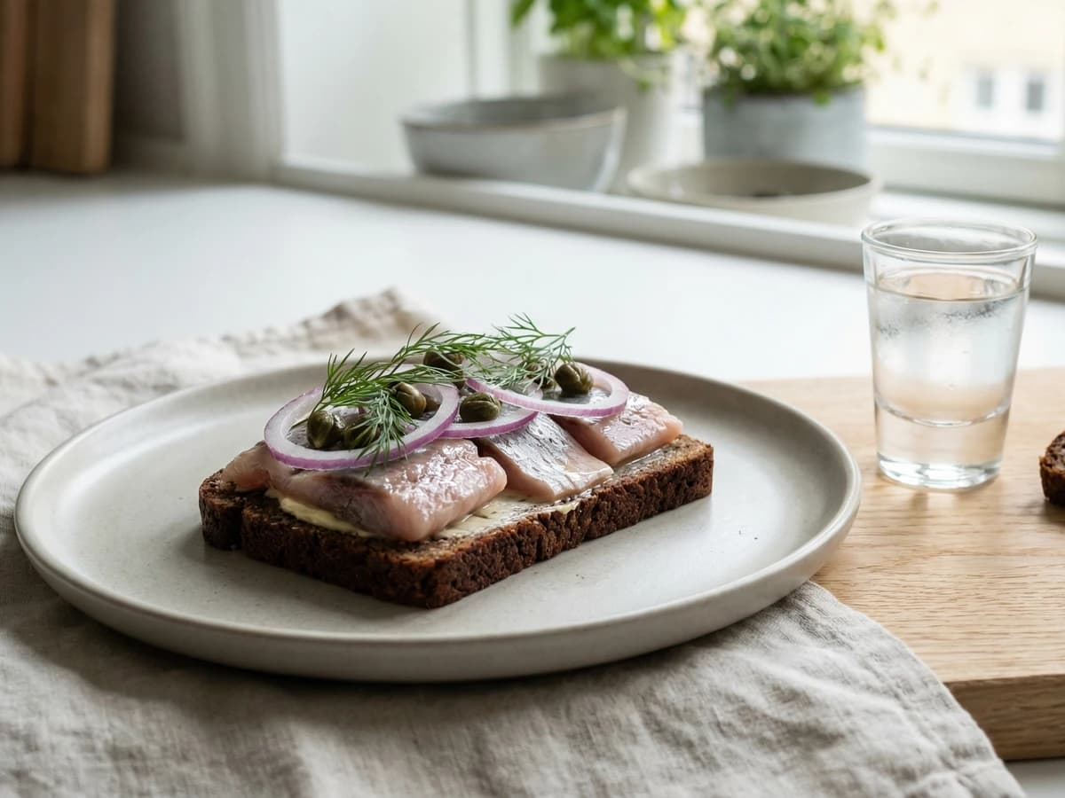 Smorrebrod med Sild (Herring Smorrebrod) — recipes by Chef Freja