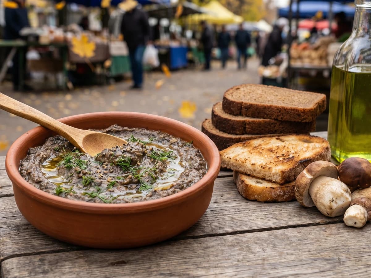 Hrybna Ikra (грибна ікра, mushroom caviar) - Chef Lesia