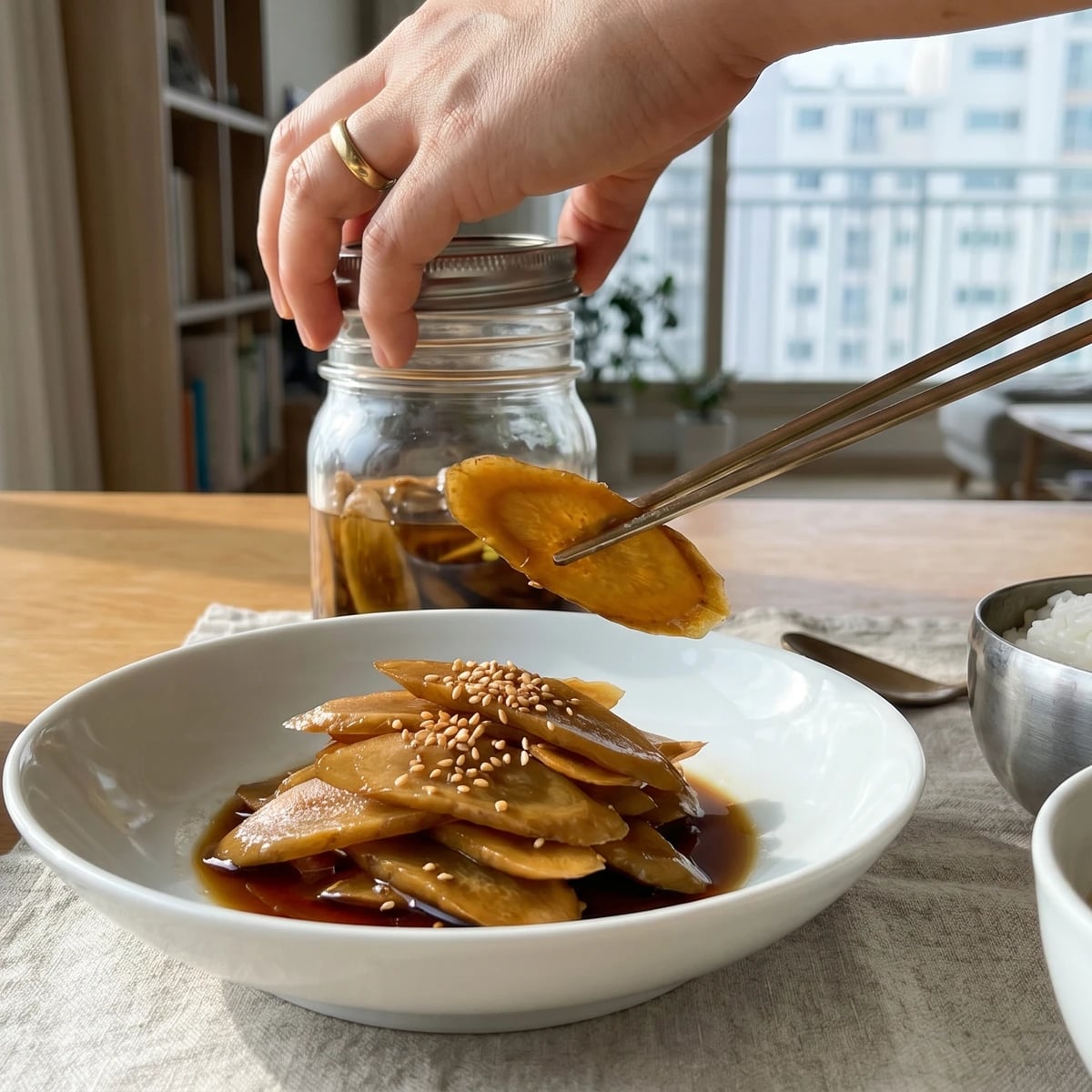 Ueong-jangajji (Soy-Pickled Burdock)