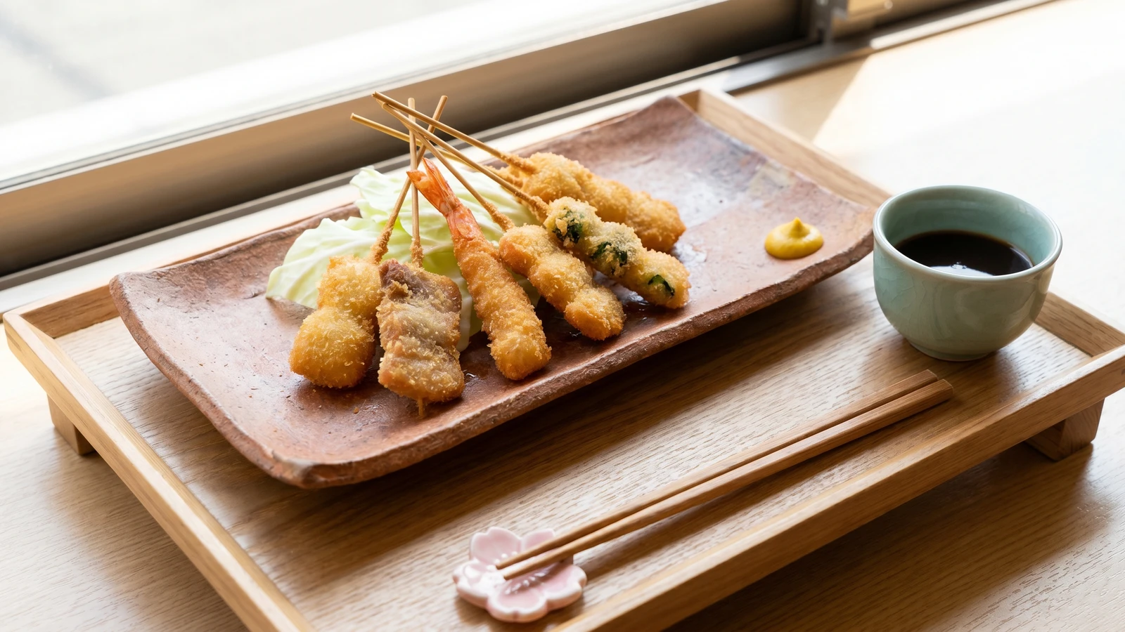 Osaka Kushikatsu (串カツ, deep-fried skewers)