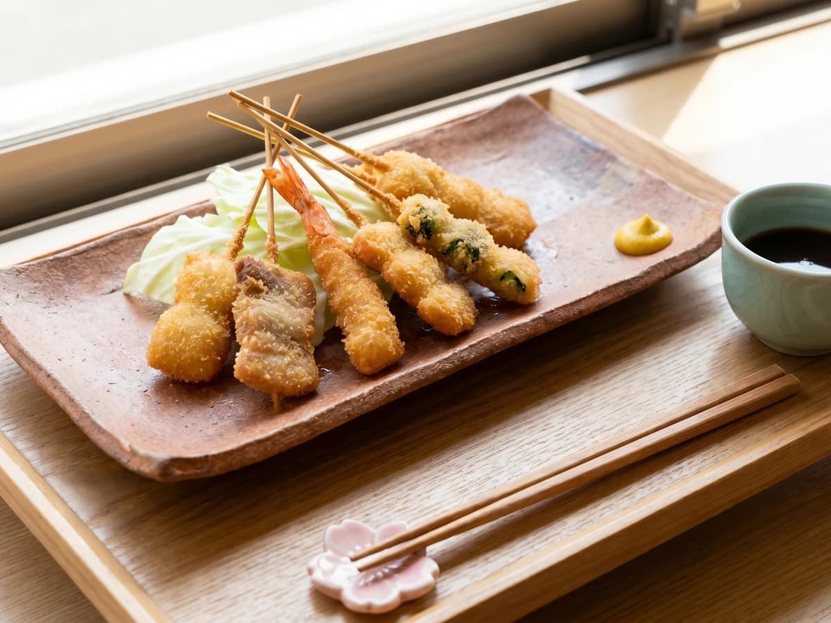 Osaka Kushikatsu (串カツ, deep-fried skewers)