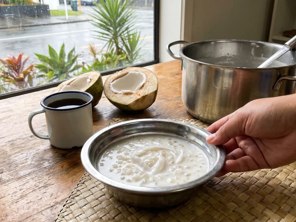 Vaisalo (Sāmoan Young Coconut and Tapioca Porridge) - Chef Makoa