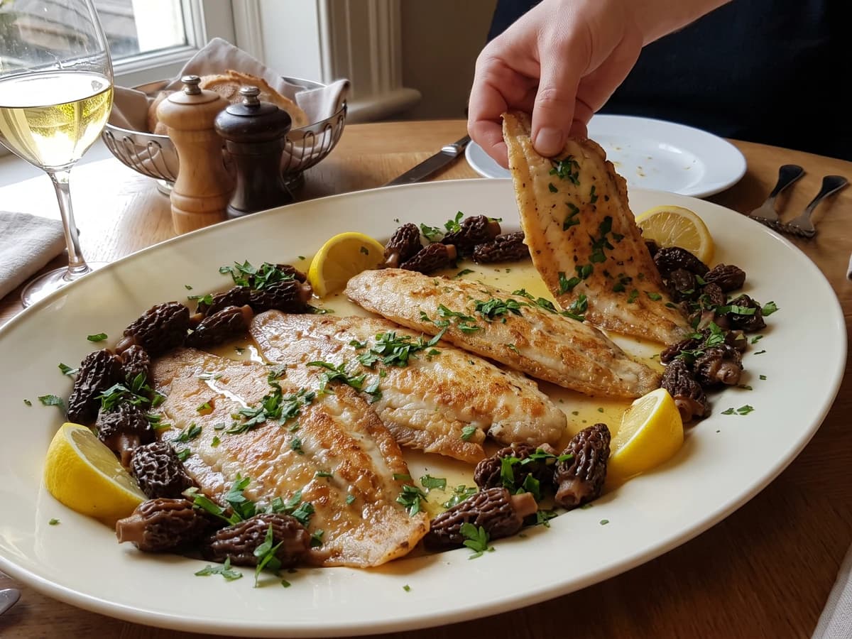 Sole Meunière aux Morilles - Chef Juliette