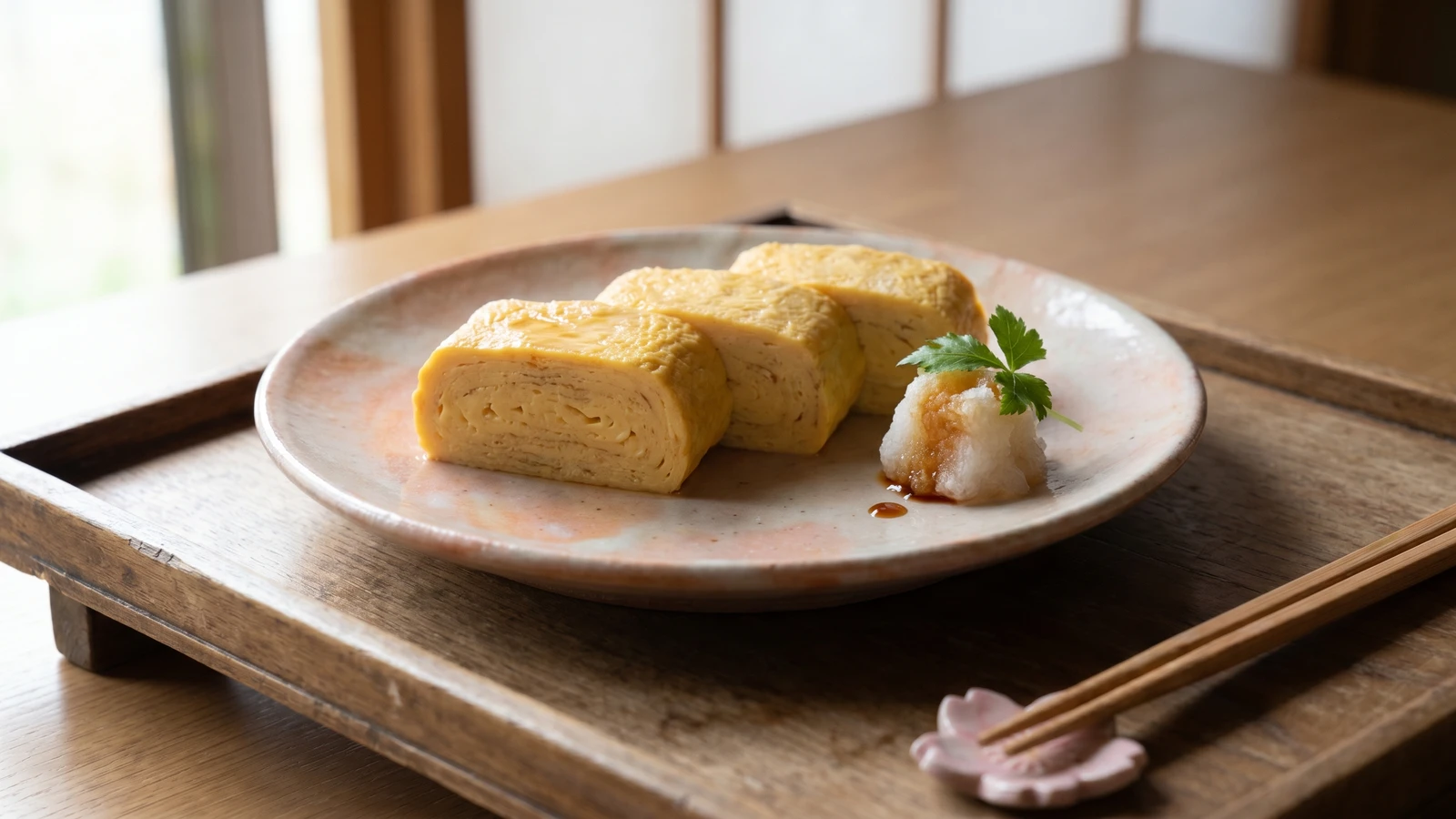 Dashimaki Tamago (出汁巻き玉子, dashi-rolled omelet)