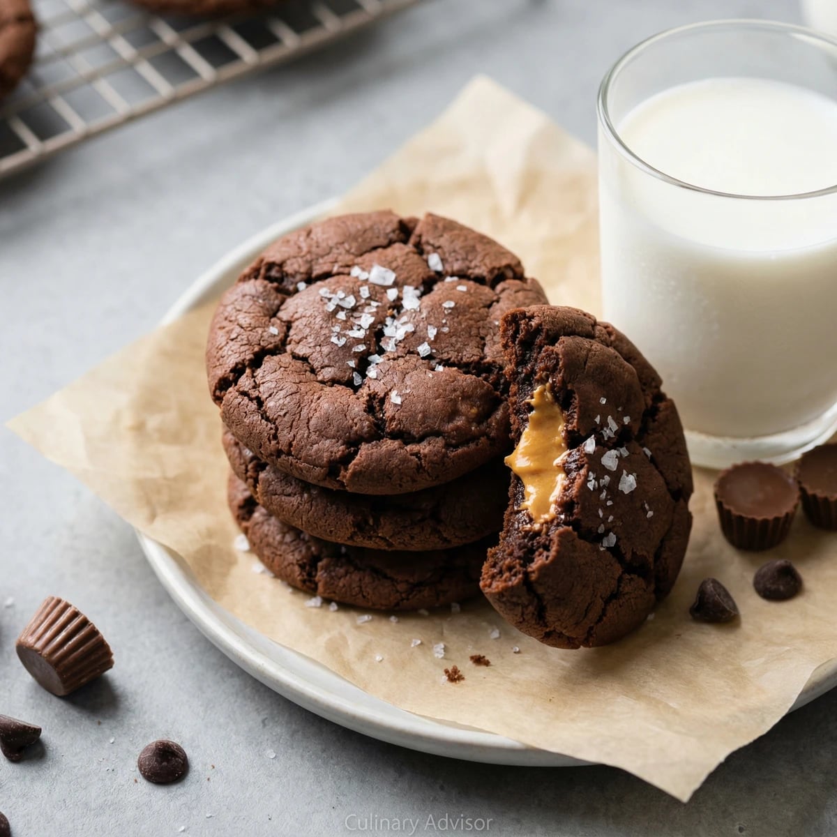 Peanut Butter Cup-Stuffed Cookies