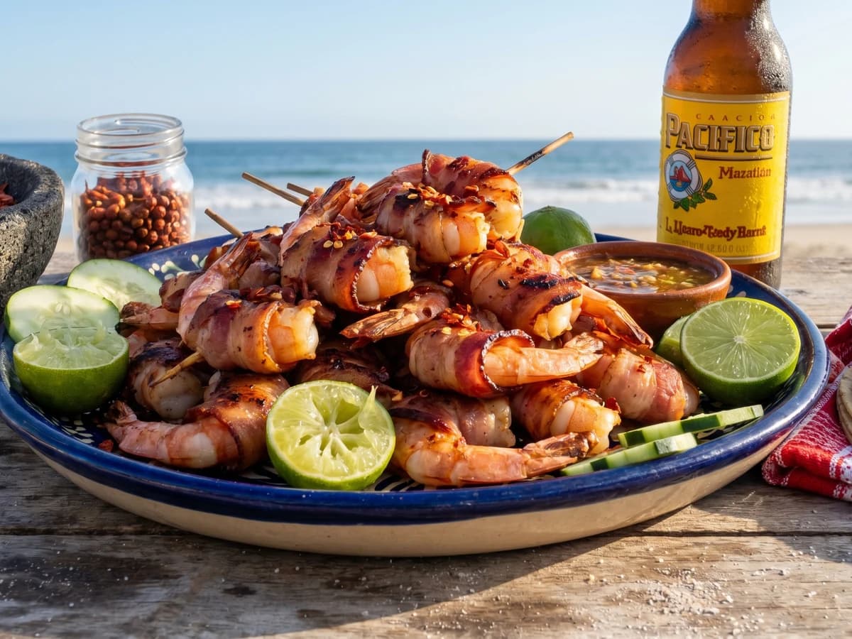 Camarones Envueltos en Tocino al Chiltepín - Chef Lupita