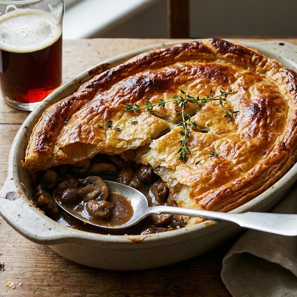 Mushroom and Ale Pie