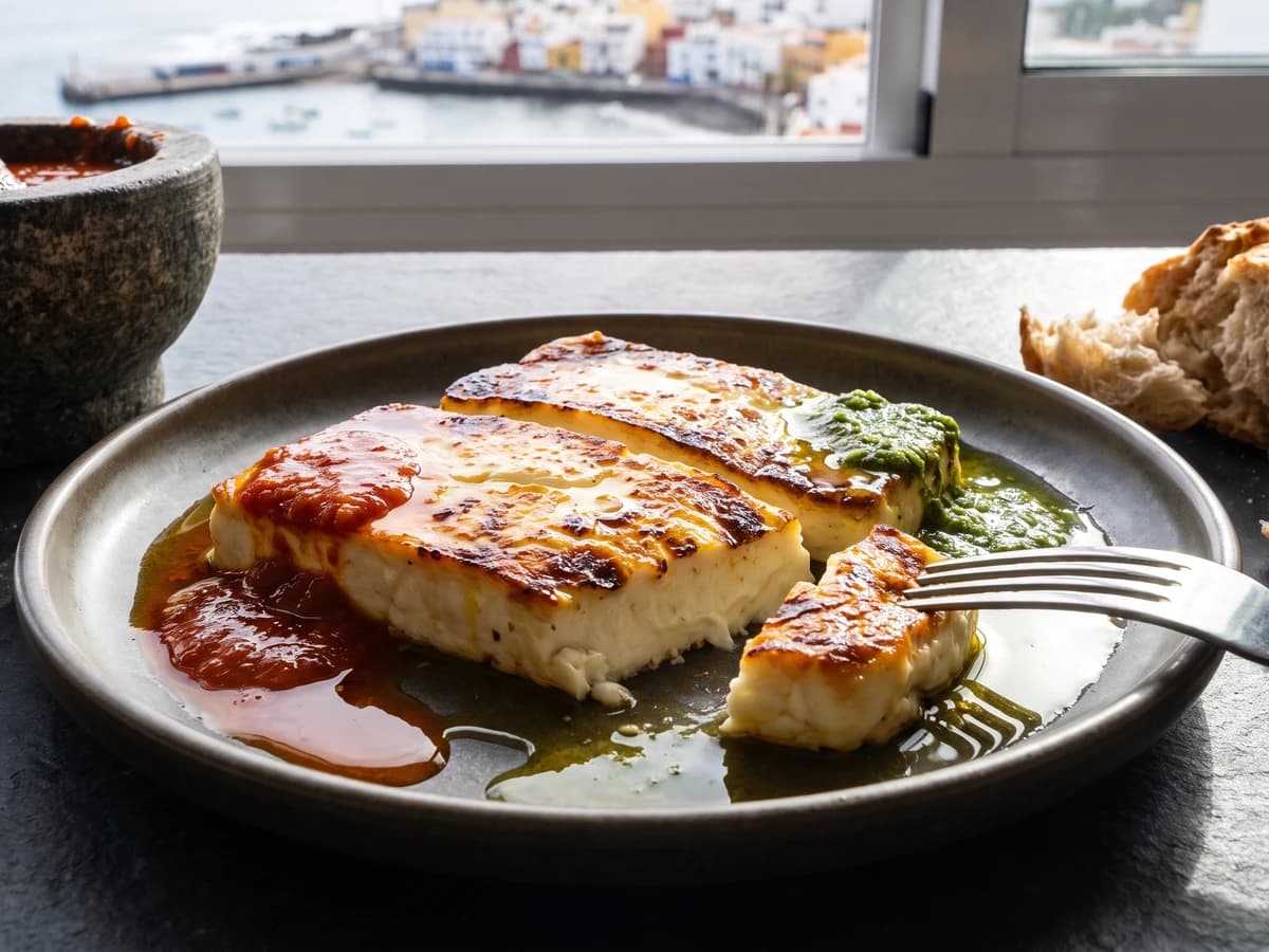 Queso Asado con Mojo Canario - Chef Isabel