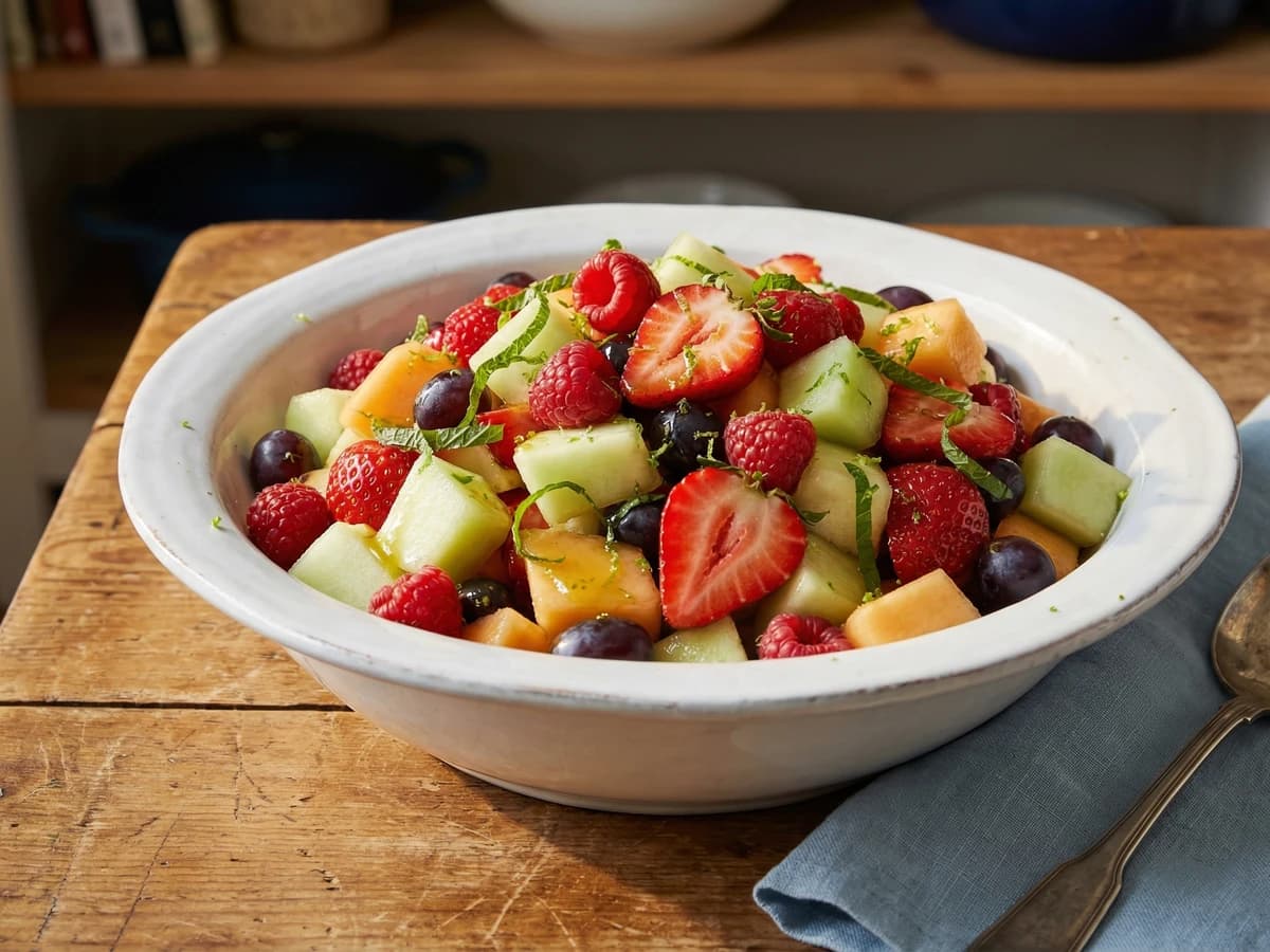 Fresh Fruit Salad with Honey-Lime Dressing - Chef Remy