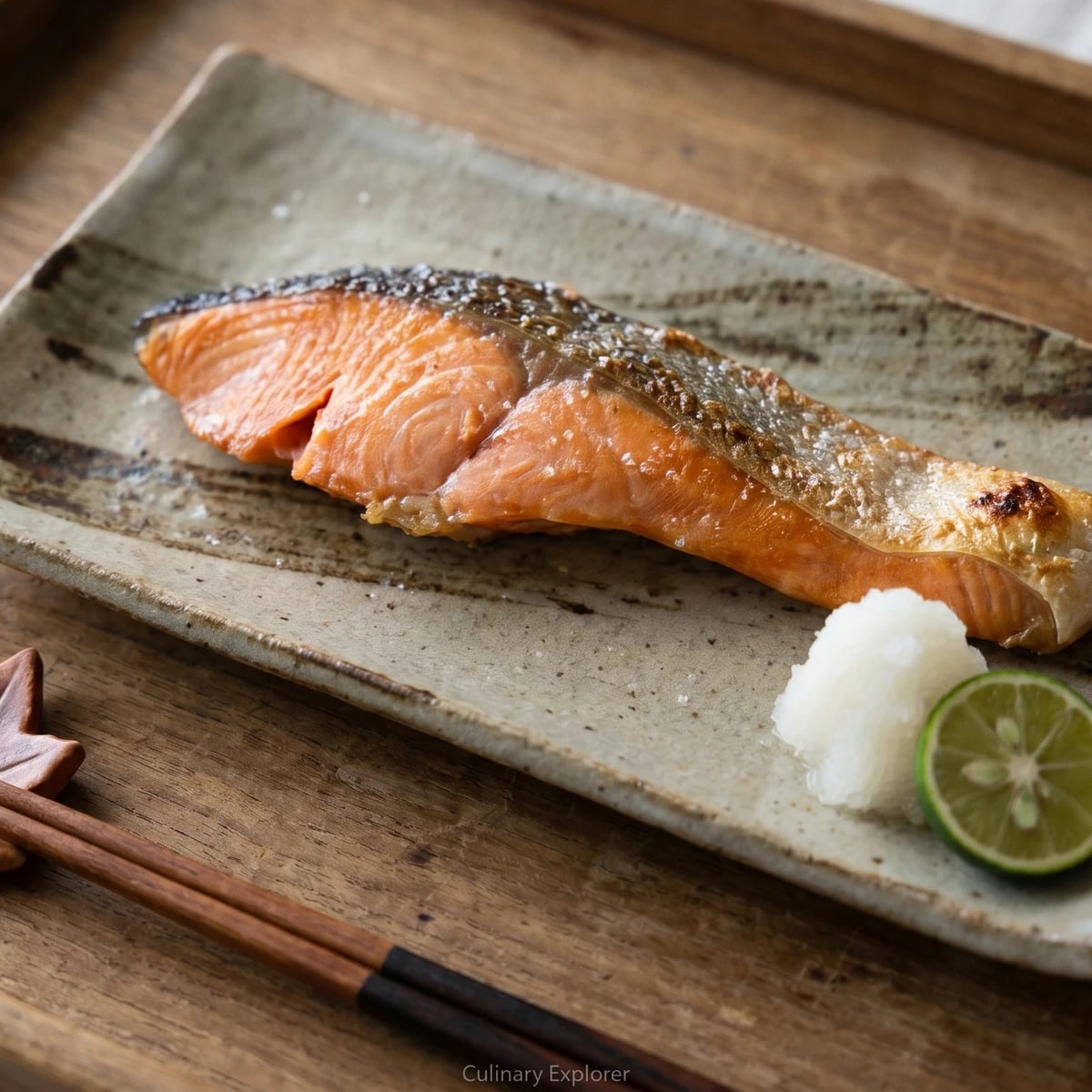 Salt-Grilled Salmon (鮭の塩焼き, Sake no Shioyaki)