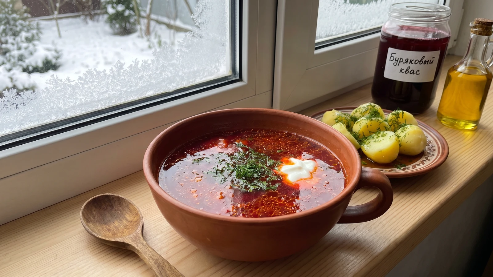Halytskyi Borshch (галицький борщ, beet-kvass borshch)