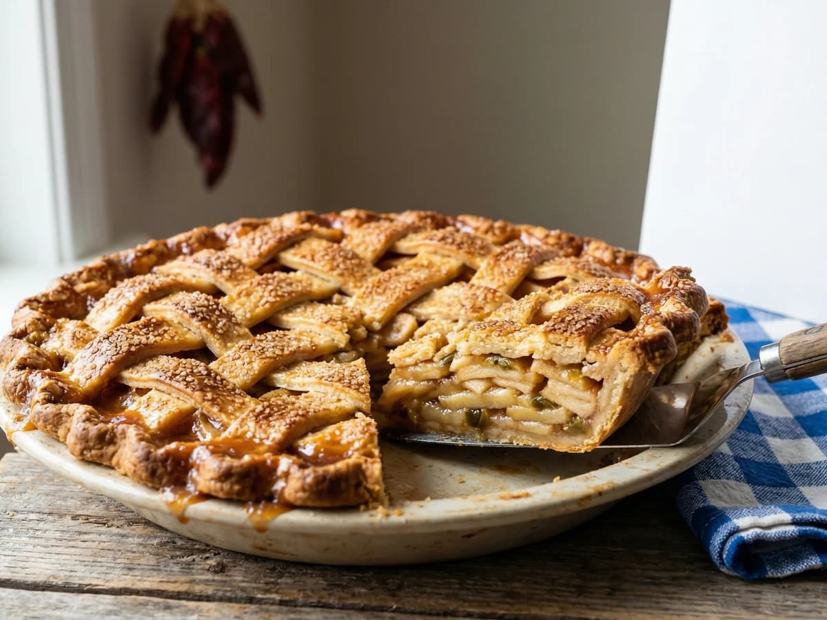 New Mexico Green Chile Apple Pie