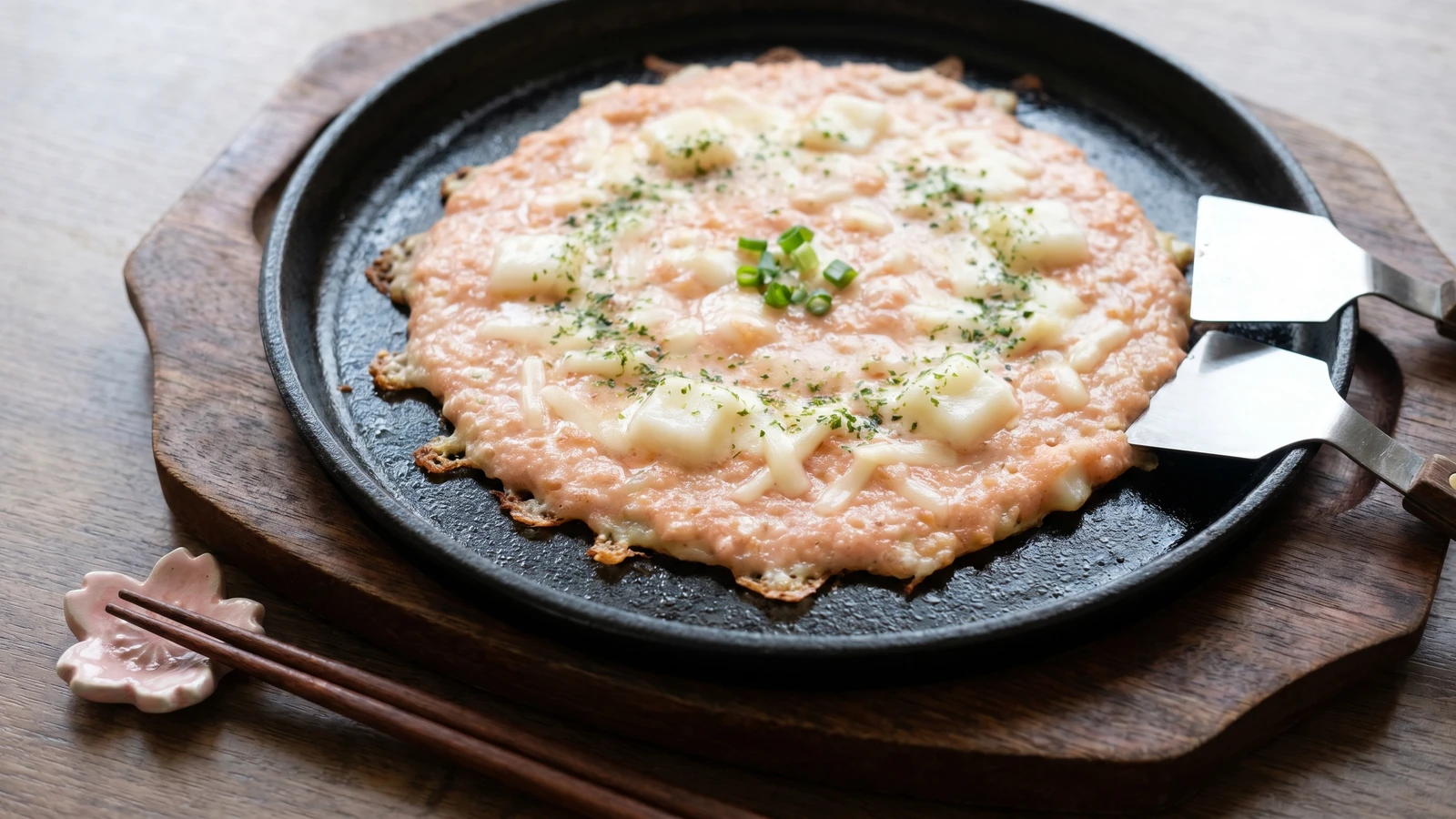 Mentai Mochi Cheese Monjayaki (明太もちチーズもんじゃ)