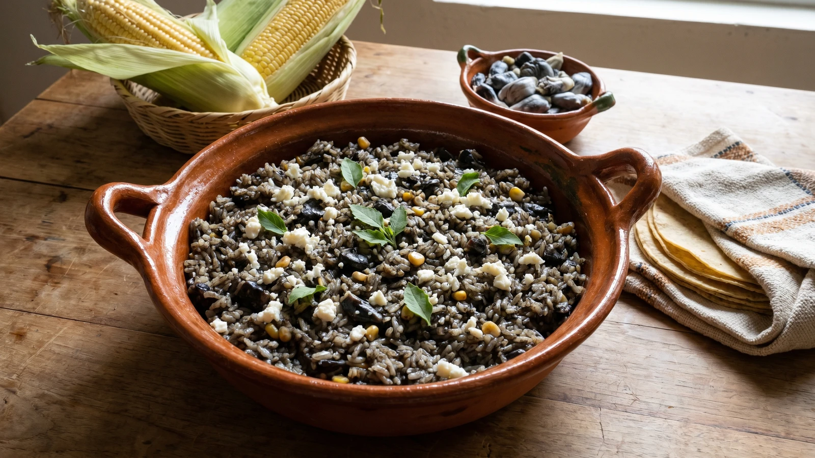 Arroz con Huitlacoche
