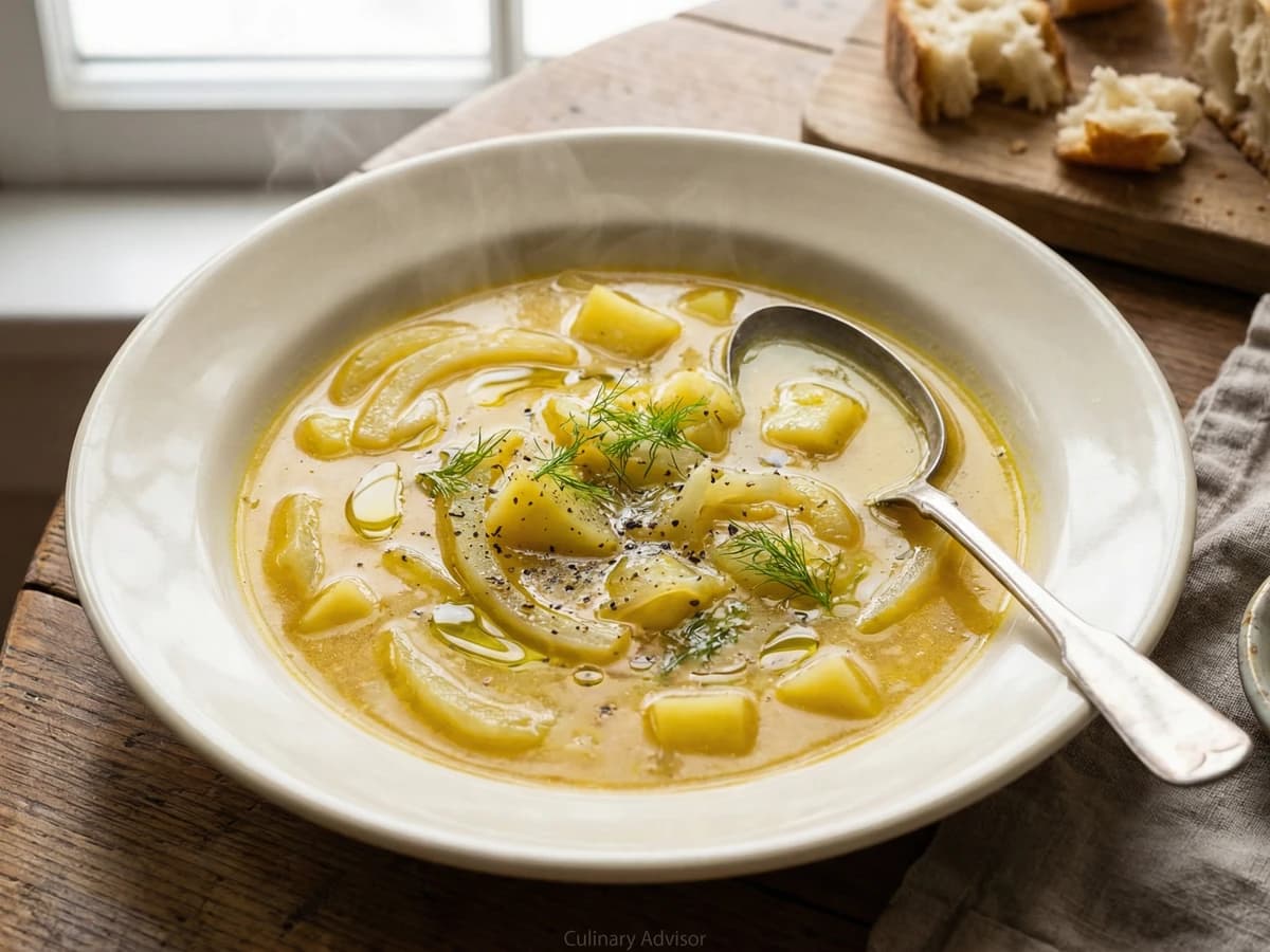 Fennel and Potato Chowder with Saffron - Chef Ally