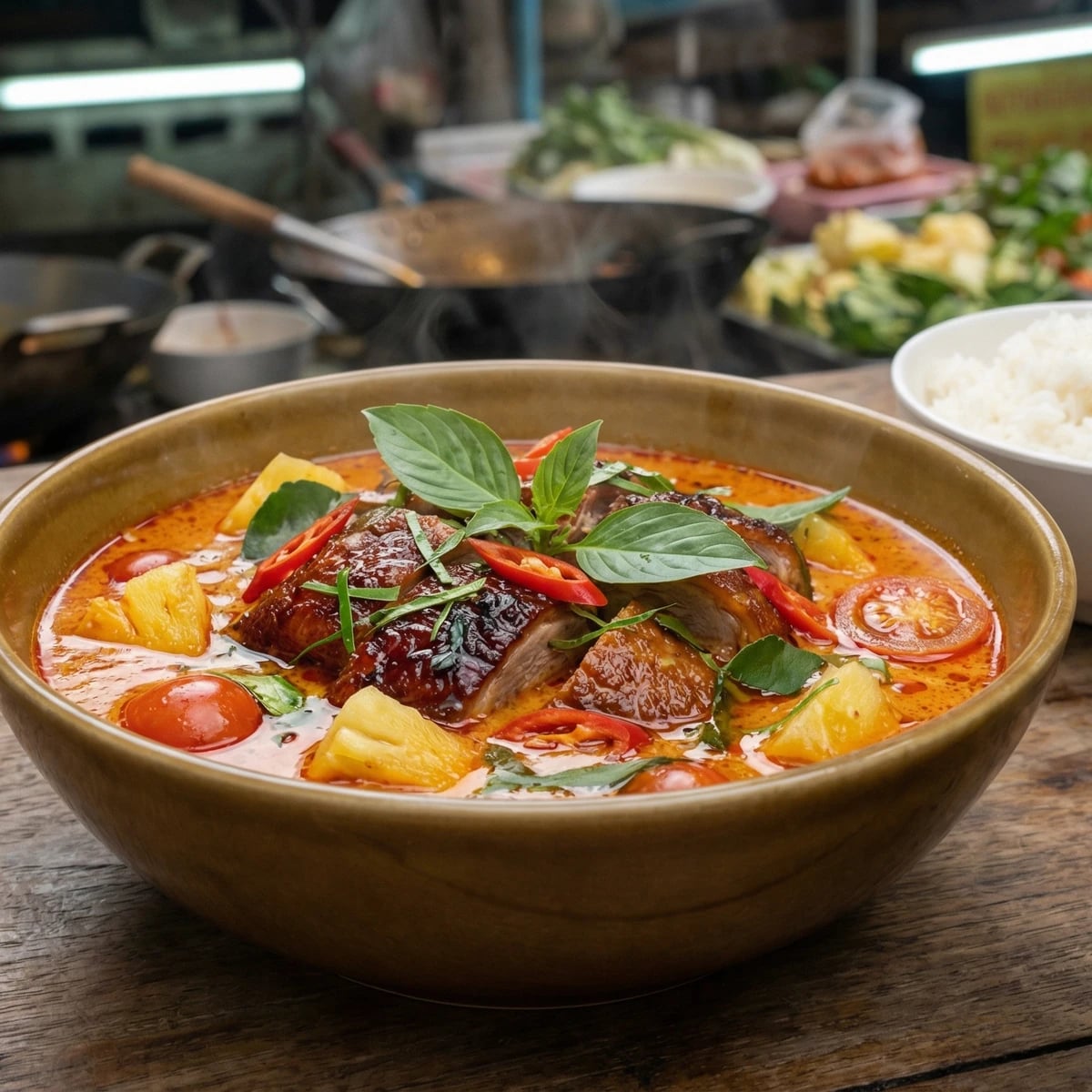Roast Duck Red Curry (Gaeng Phet Ped Yang)