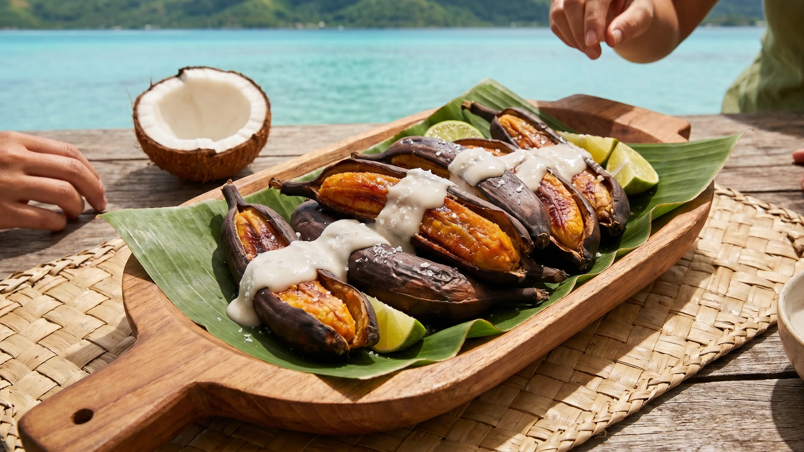 Fēʻi (Tahitian Roasted Cooking Bananas)