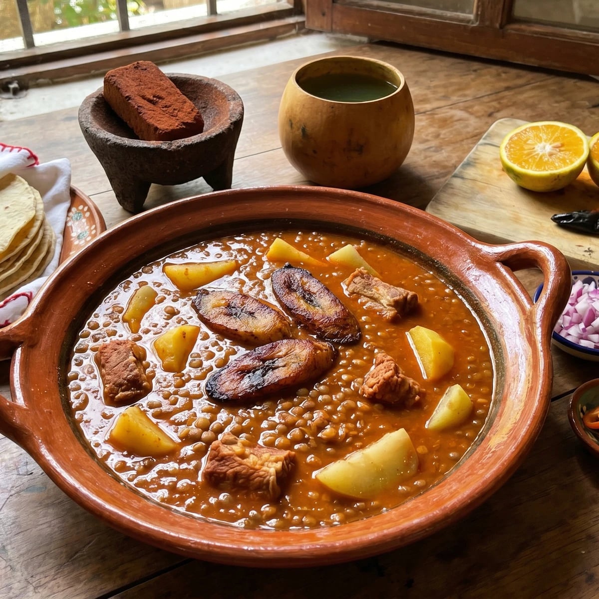 Potaje de Lentejas Yucateco
