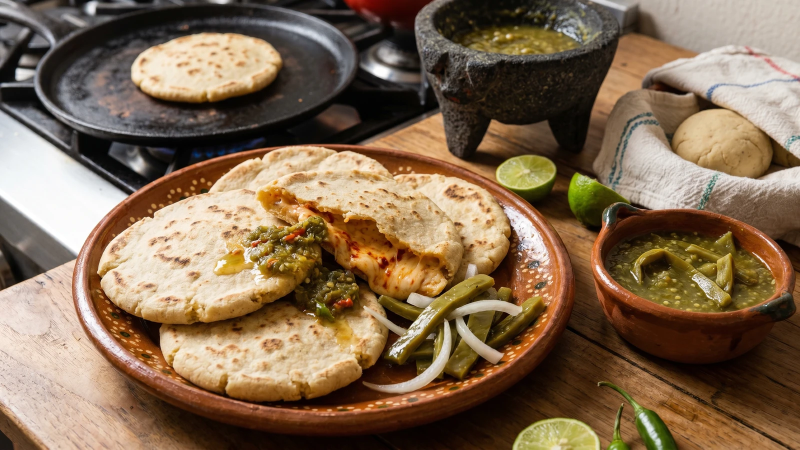 Gorditas de Queso Enchilado de Colón