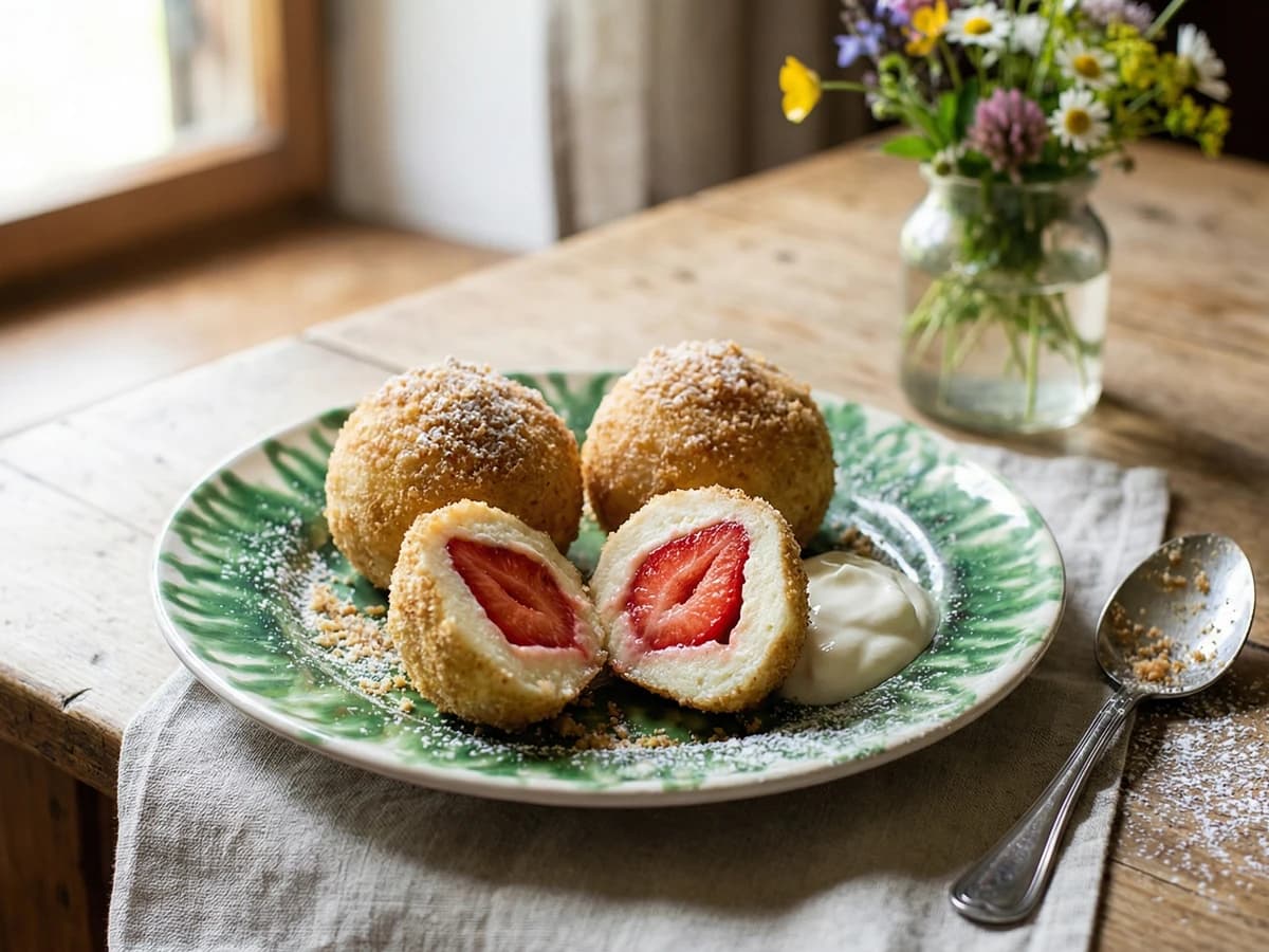 Erdbeerknödel (Strawberry Dumplings) - Chef Elsa