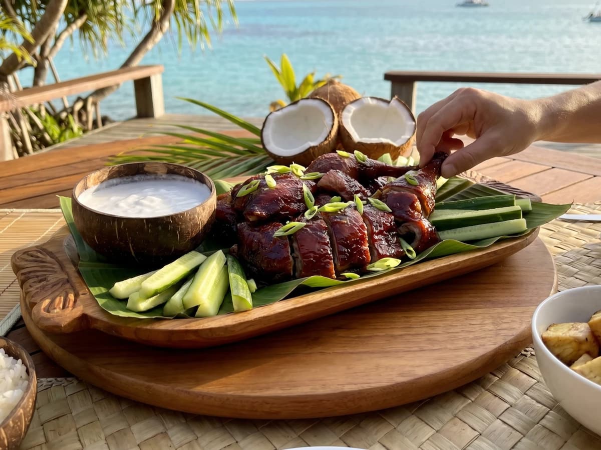 Canard Laqué Tahitien (Tahitian Lacquered Duck with Coconut Milk) - Chef Makoa