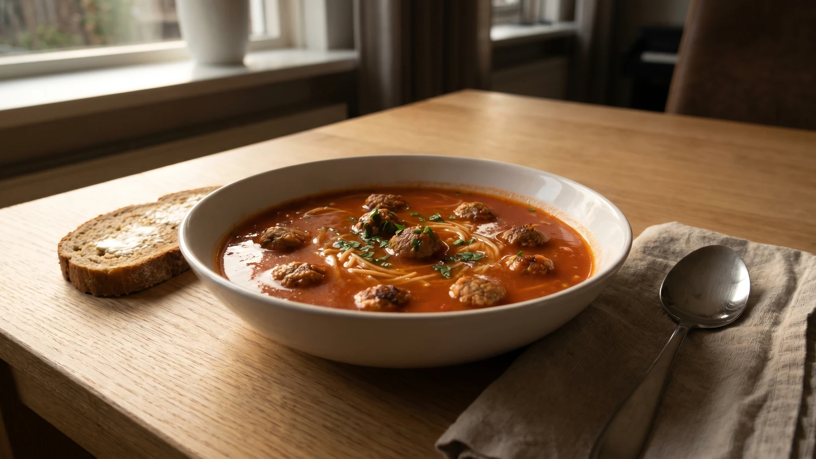 Tomatensoep met Balletjes