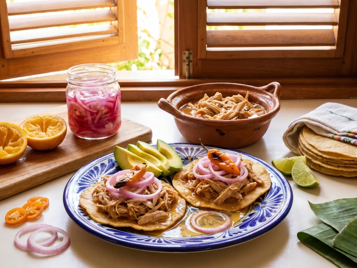 Tostadas de Pavo en Escabeche Oriental - Chef Lupita