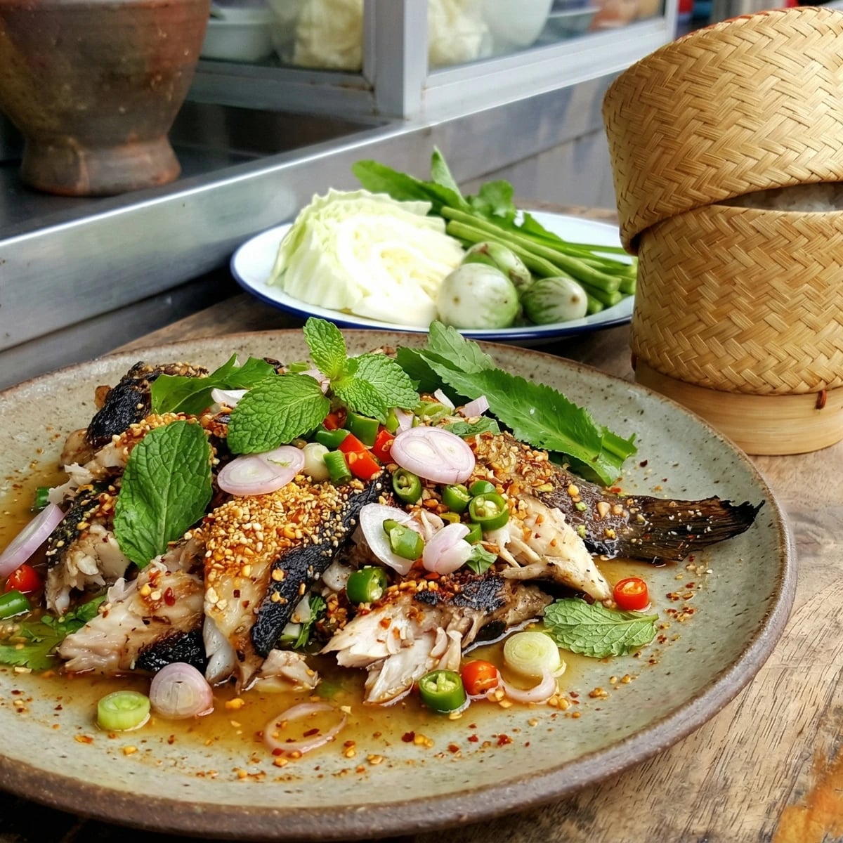 Isan Catfish Larb (Larb Pla Duk)