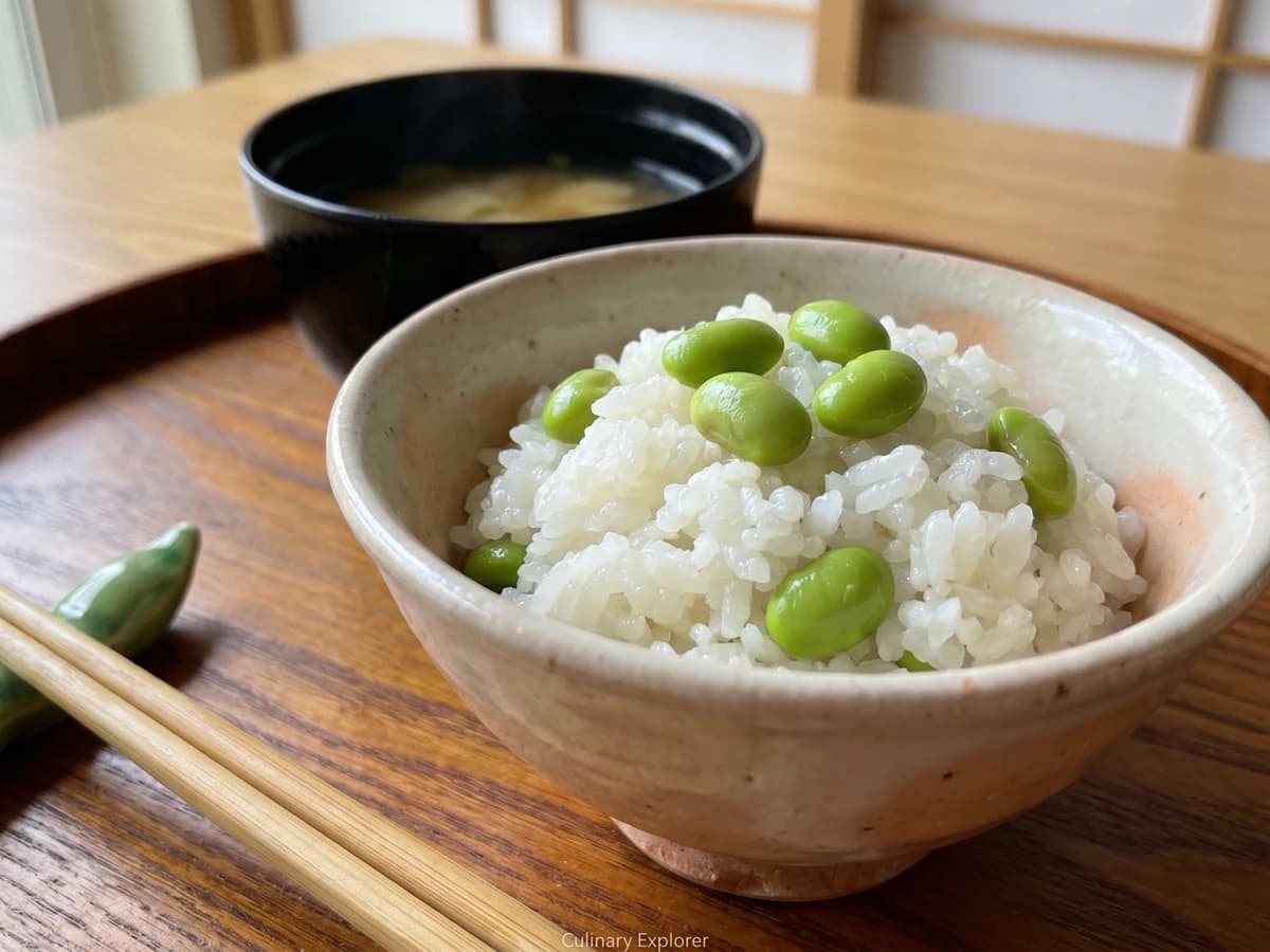 Edamame Gohan (枝豆ご飯, summer soybean rice)