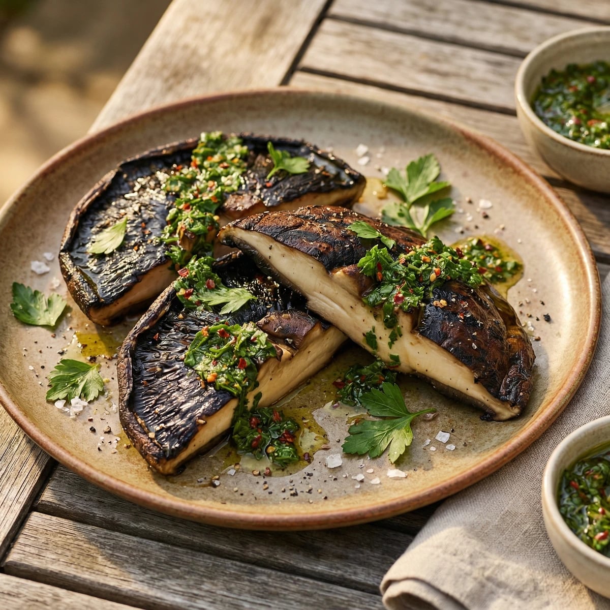 Grilled Portobello Steaks with Chimichurri