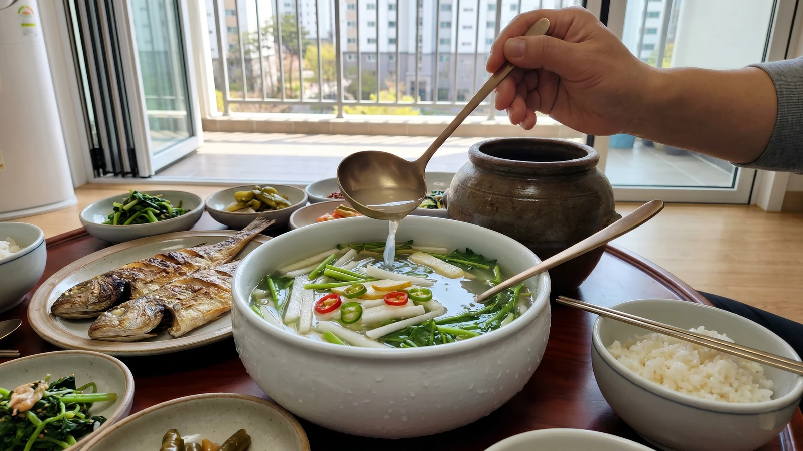 Minari-mul-kimchi (Water Dropwort Water Kimchi)