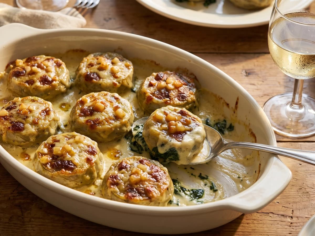 Fonds d’Artichauts à la Florentine - Chef Juliette