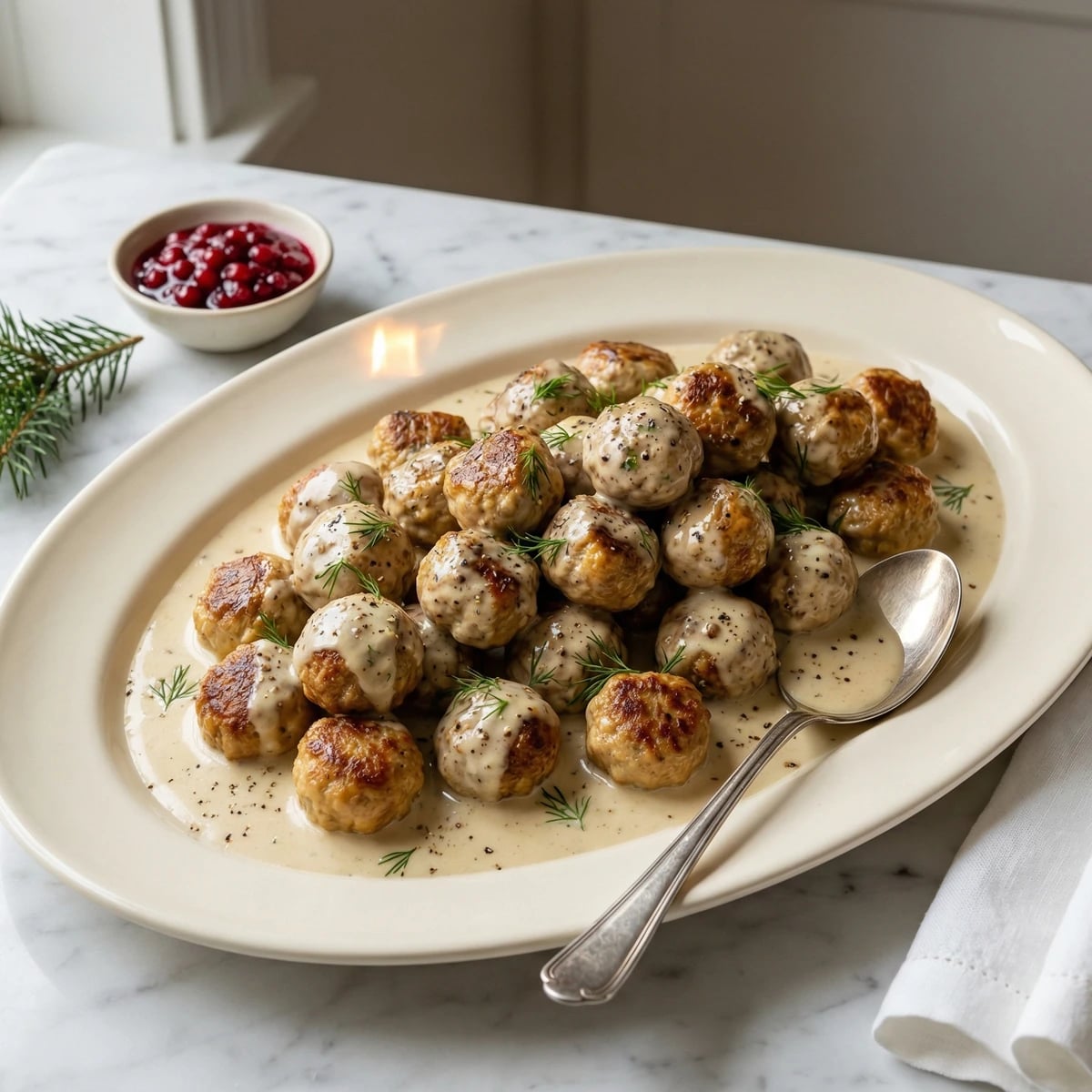 Swedish Meatballs with Cream Sauce