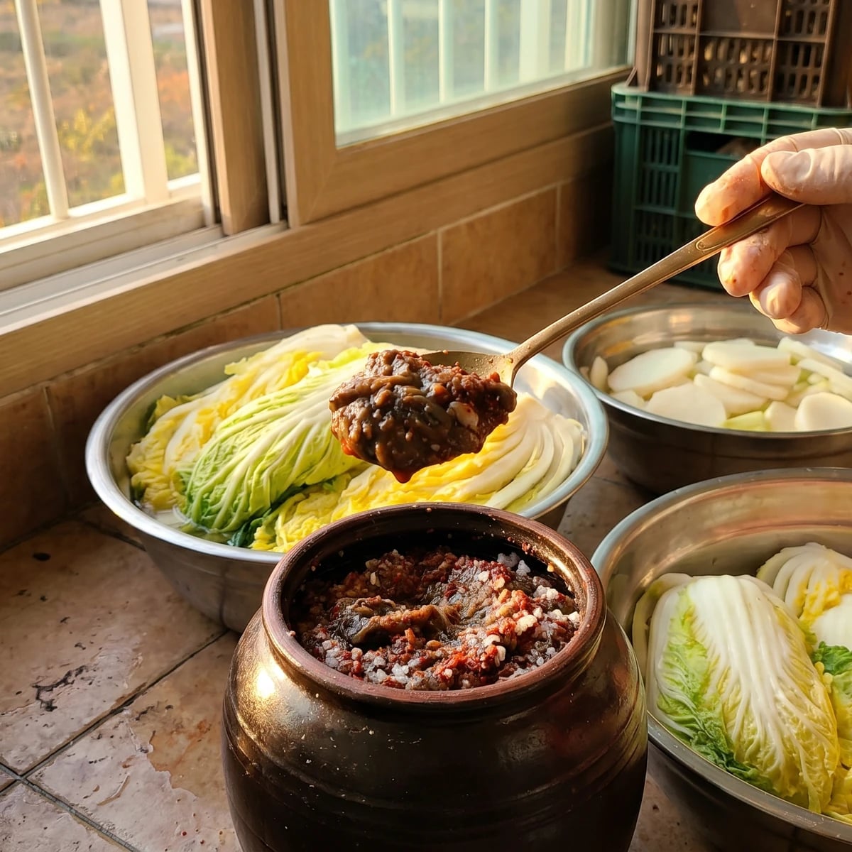 Galchi-sokjeot (갈치속젓, Salted Hairtail Innards)
