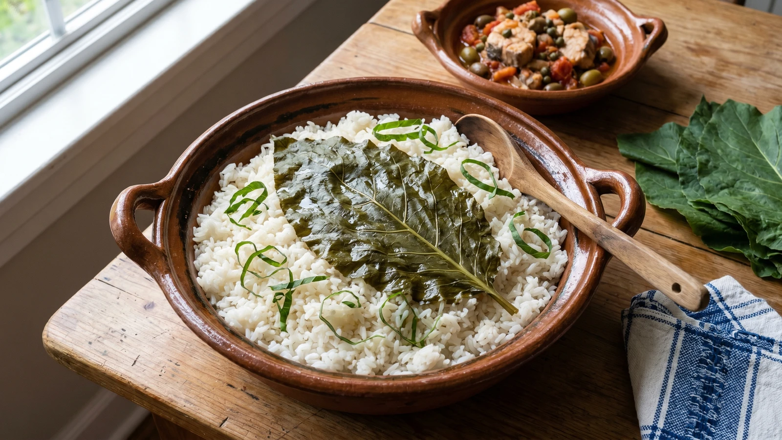 Arroz Blanco con Hoja Santa