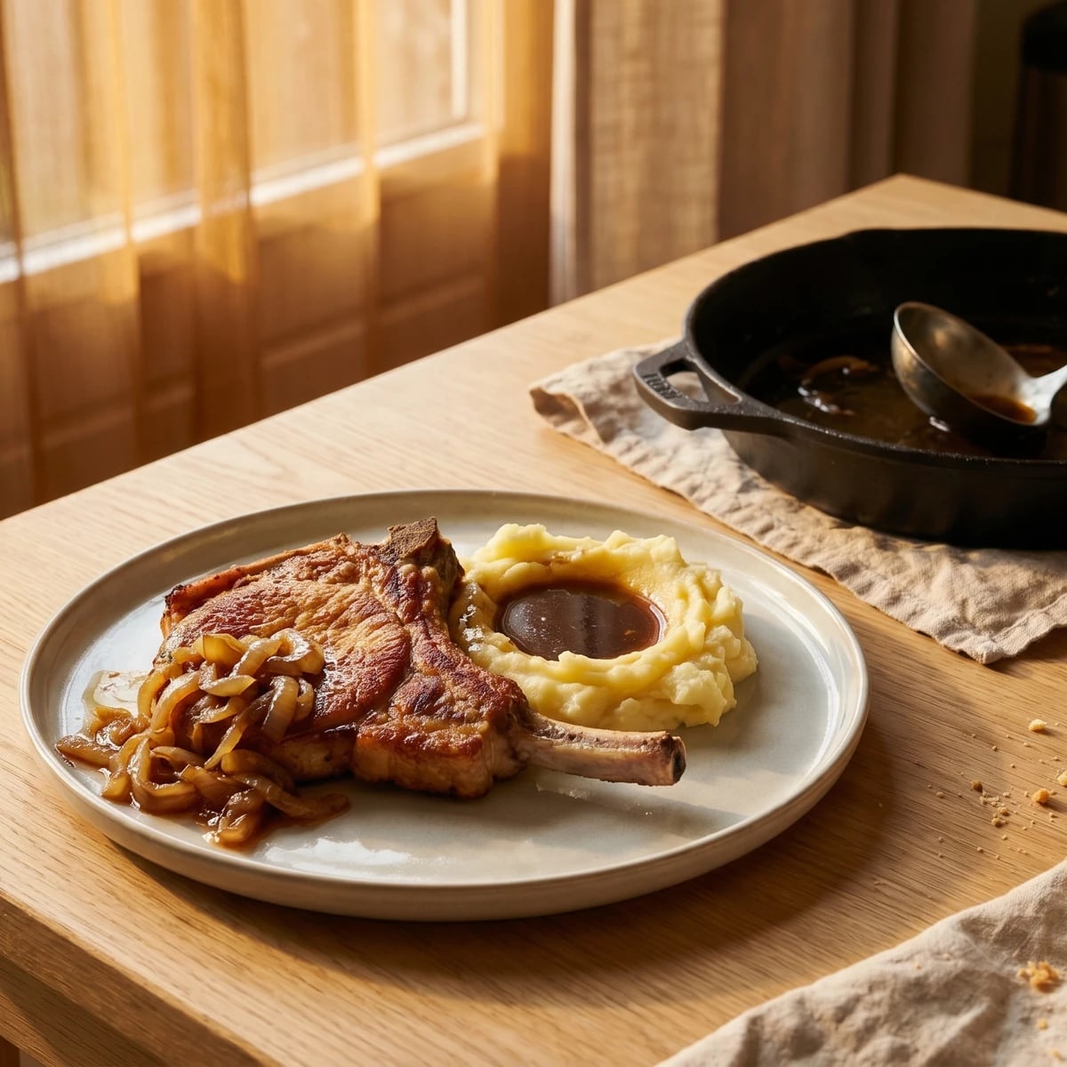 Karbonade (Dutch Pork Chop with Onion Jus)